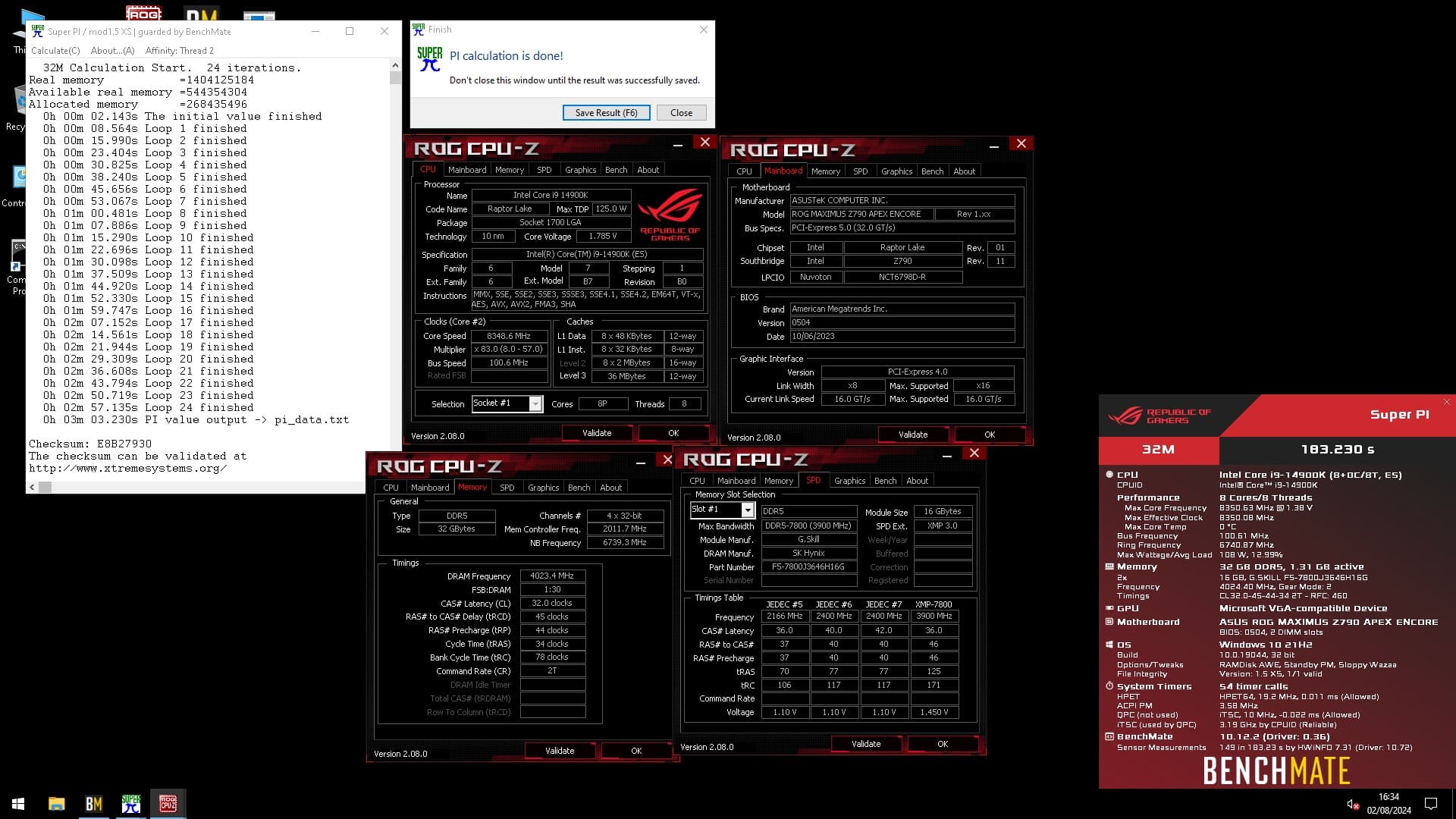 SuperPI 32M World Record by fredyama