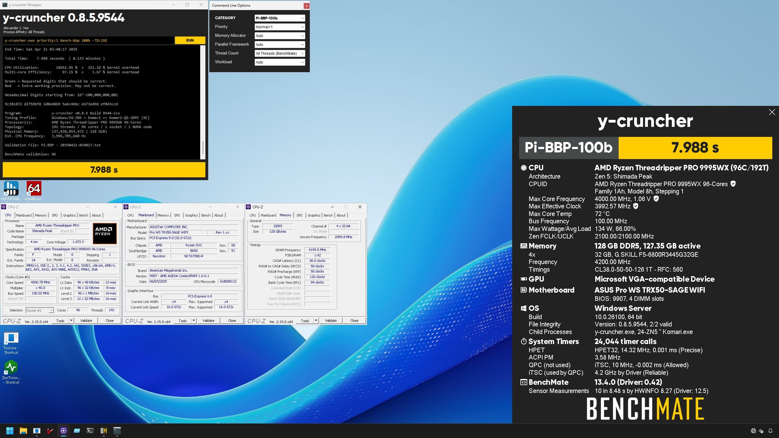 y-cruncher Pi-BBP-100b World Record by Seby